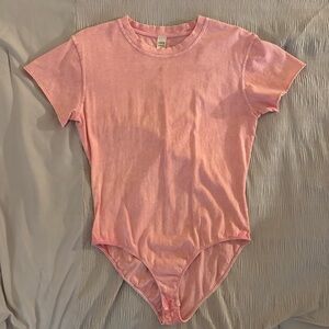 Vintage Pink Crew Neck Bodysuit